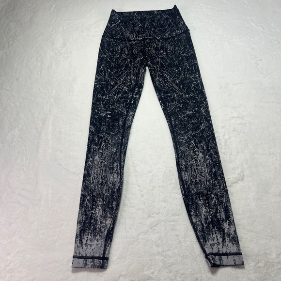 Lululemon Wunder Under High Rise Tight Nulux Alpine Black White - Picture 5 of 6